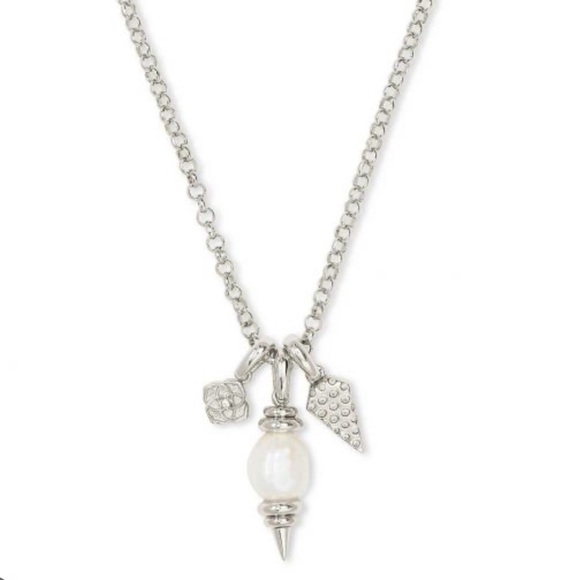 Kendra Scott White Earrings and Necklace Set NWT - Picture 2 of 10